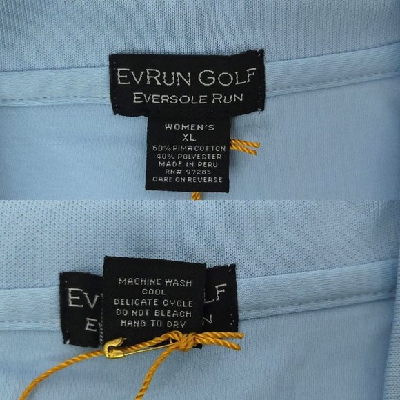 EvRun Golf Landstar Logo Polo Shirt Womens XL Eversole Run Wicking Tennis NEW - Picture 12 of 12